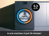 Bespoke AI Laundry Combo™ All-in-One 5.3 cu. ft. Ultra Capacity Washer and Ventless Heat Pump Dryer in Dark Steel | Samsung Business US