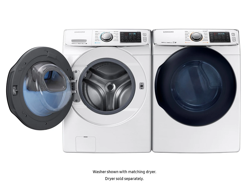 4.5 cu. ft. AddWash™ Front Load Washer in White Washer - WF45K6500AW/A2 | Samsung Business US