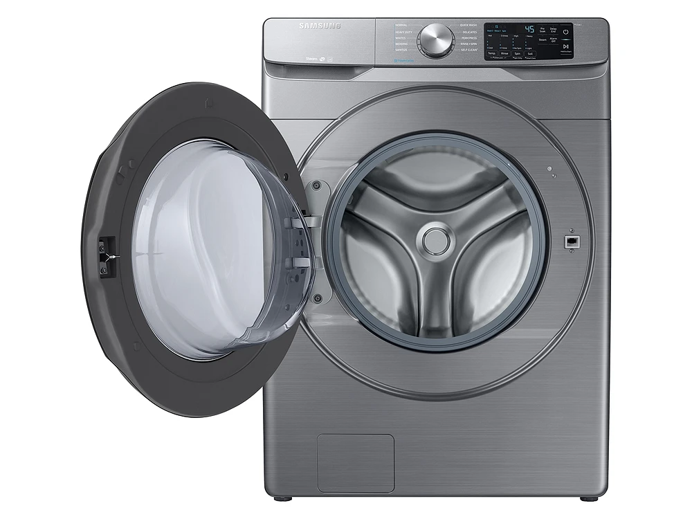 4.5 cu. ft. Front Load Washer with Steam in Platinum Washer - WF45R6100AP/US | Samsung US