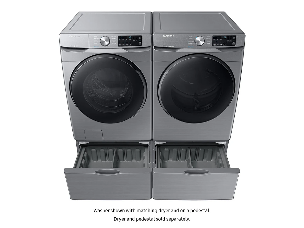 4.5 cu. ft. Front Load Washer with Steam in Platinum Washer - WF45R6100AP/US | Samsung US