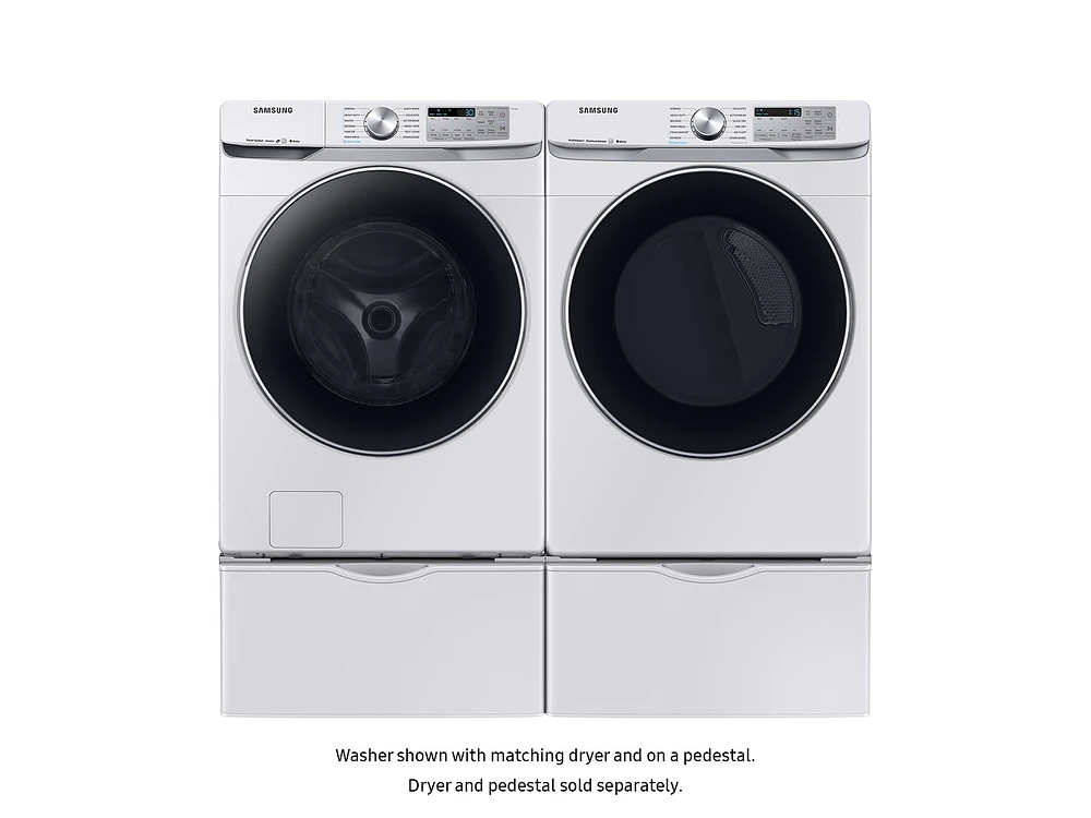 4.5 cu. ft. Smart Front Load Washer with Super Speed in White Washer  - WF45R6300AW/US | Samsung US