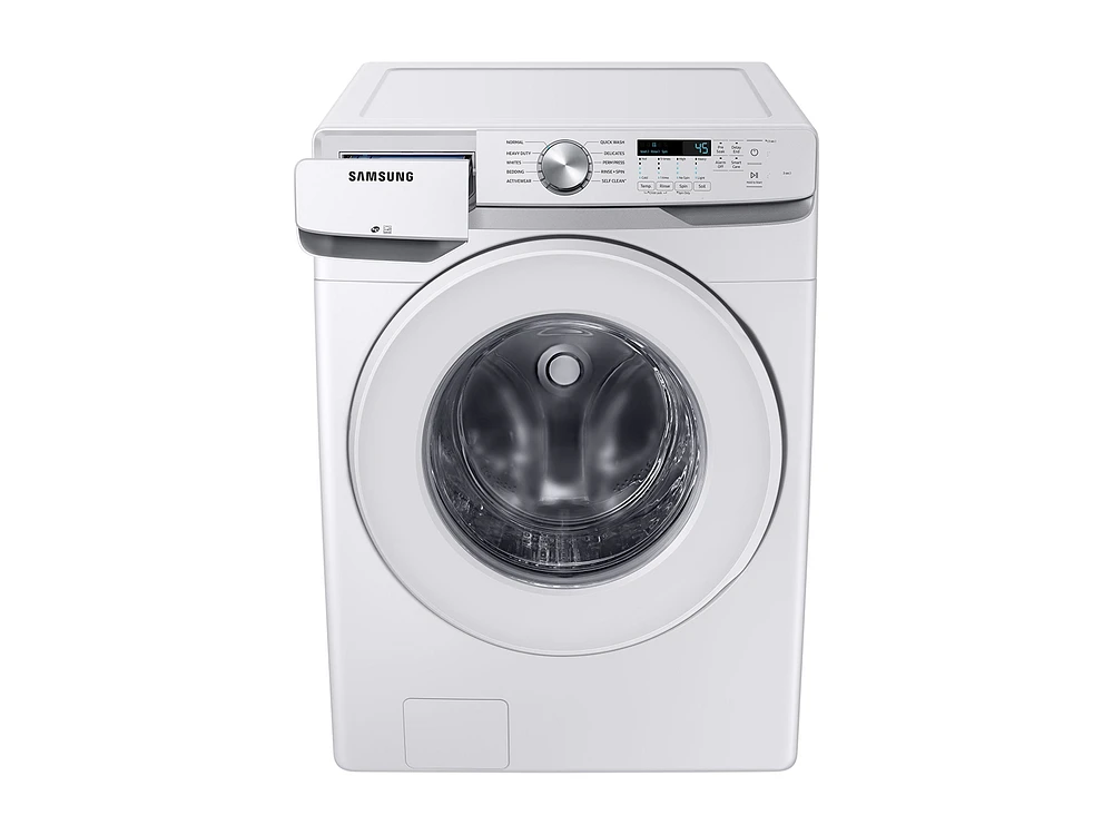 4.5 cu. ft. Front Load Washer with Vibration Reduction Technology+ in White Washers - WF45T6000AW/A5 | Samsung US