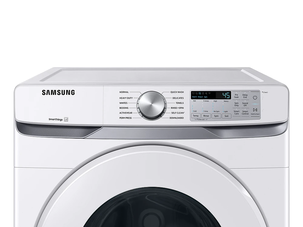 5.1 cu. ft. Extra-Large Capacity Smart Front Load Washer with Vibration Reduction Technology+ in White | Samsung Business US