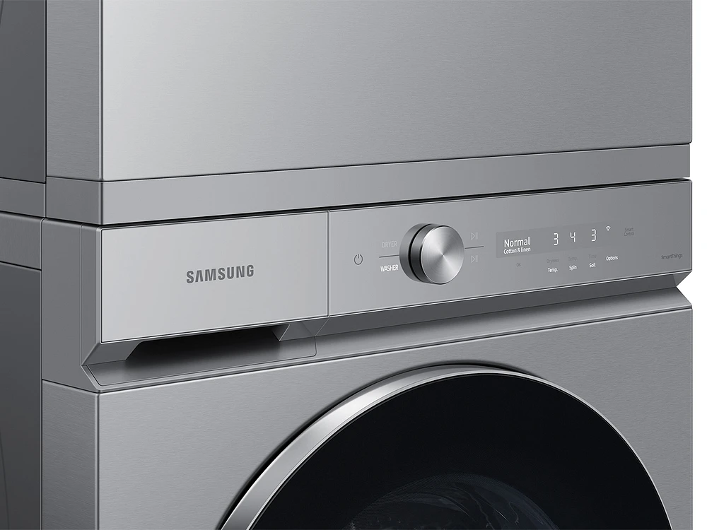 WF53BB8900ATUS | Bespoke 5.3 cu. ft. Ultra Capacity Front Load Washer with AI OptiWash™ and Auto Dispense in Silver Steel | Samsung Business US