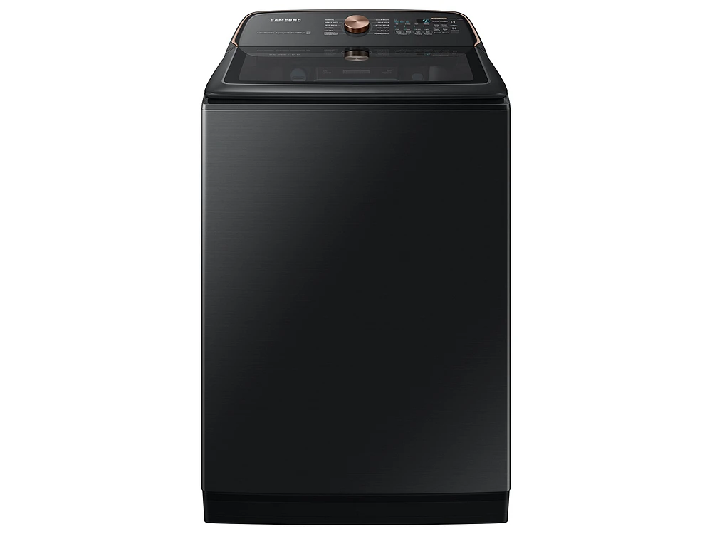 5.5 cu. ft. Extra-Large Capacity Smart Top Load Washer with Auto Dispense System in Brushed Black Washers - WA55A7700AV/US | Samsung US