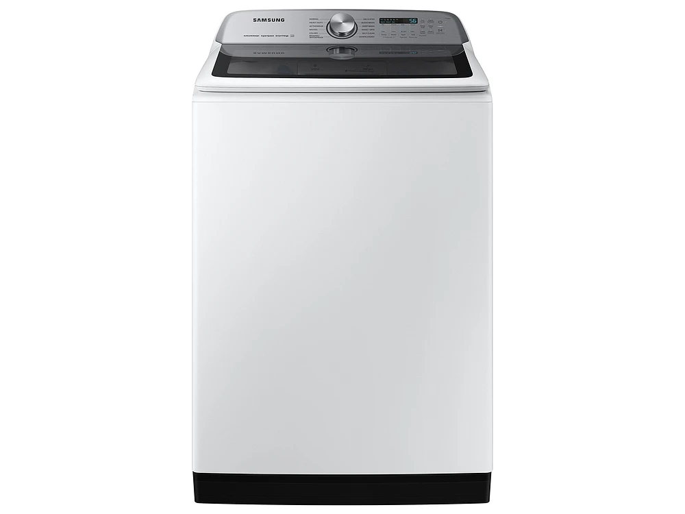 5.1 cu. ft. Large Capacity Smart Top Load Washer with ActiveWave™ Agitator and Super Speed Wash in White | Samsung US