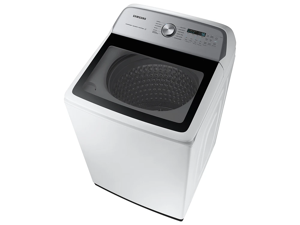 5.2 cu. ft. Large Capacity Smart Top Load Washer with Super Speed Wash in White | Samsung US