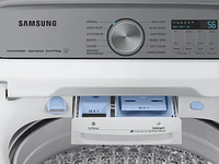 5.2 cu. ft. Large Capacity Smart Top Load Washer with Super Speed Wash in White | Samsung US