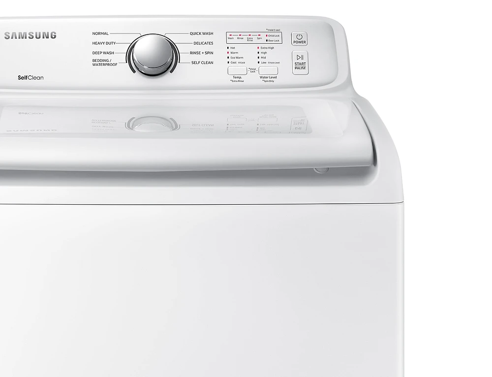 4.5 cu. ft. Top Load Washer with Self Clean in White Washer - WA45N3050AW/A4 | Samsung US