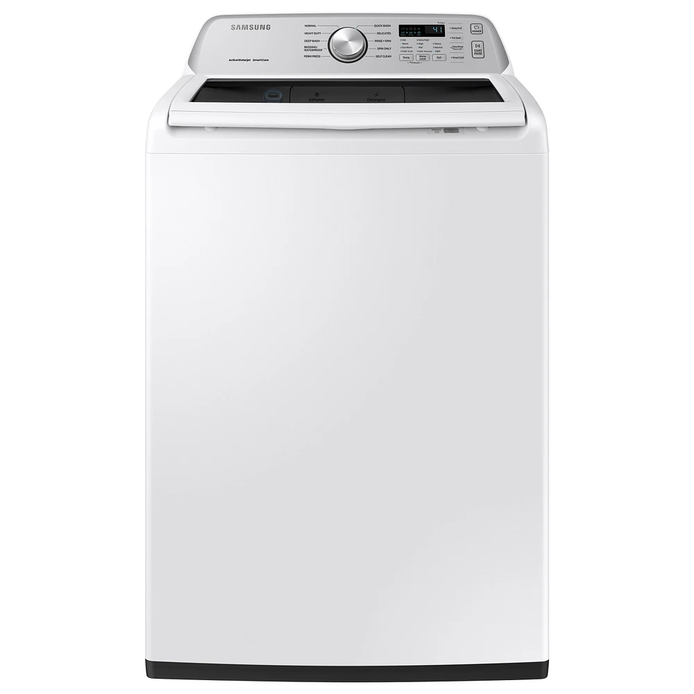 4.5 cu. ft. Capacity Top Load Washer with Active WaterJet in White Washers - WA45T3400AW/A4 | Samsung US