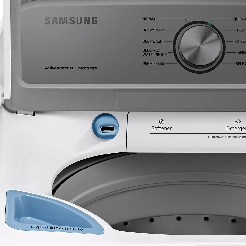 4.5 cu. ft. Capacity Top Load Washer with Active WaterJet in White Washers - WA45T3400AW/A4 | Samsung US