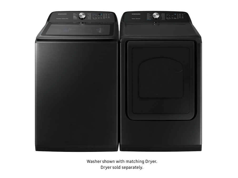 5.0 cu. ft. Top Load Washer with Super Speed in Black Stainless Steel Washer - WA50R5400AV/US | Samsung US