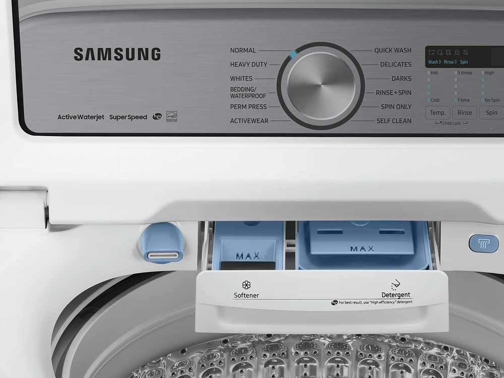 5.0 cu. ft. Top Load Washer with Super Speed in White Washer - WA50R5400AW/US | Samsung US