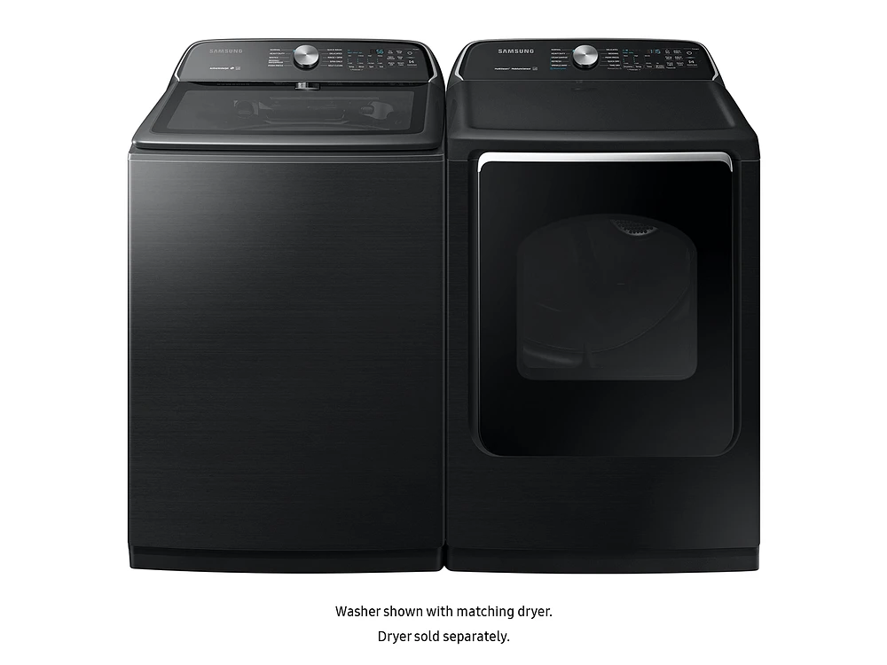 WA54R7200AV/US | WA7200 5.4 cu. ft. Top Load Washer with Active WaterJet in Black Stainless Steel | Samsung Business US