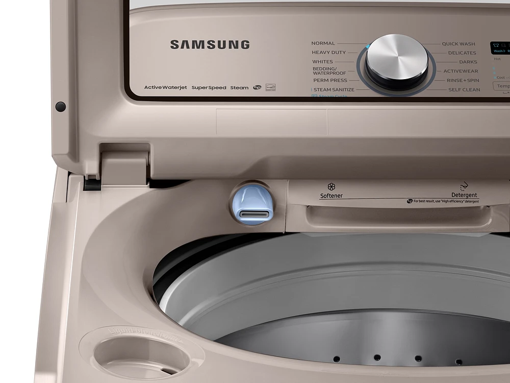 WA54R7600AC/US | 5.4 cu. ft. Top Load Washer with Super Speed in Champagne | Samsung Business US