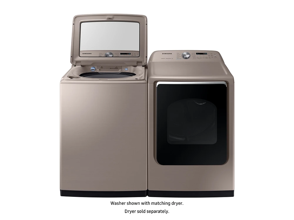 WA54R7600AC/US | 5.4 cu. ft. Top Load Washer with Super Speed in Champagne | Samsung Business US