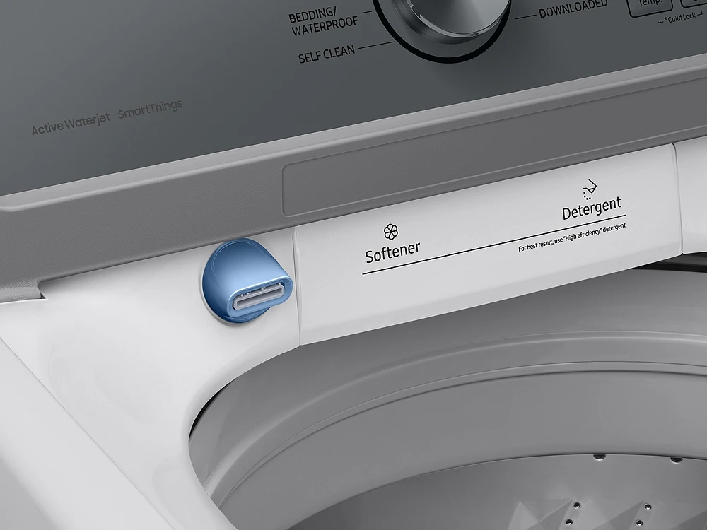 4.6 cu. ft. Large Capacity Smart Top Load Washer with ActiveWave™ Agitator and Active WaterJet in White | Samsung US