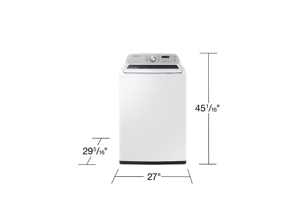 4.6 cu. ft. Large Capacity Smart Top Load Washer with ActiveWave™ Agitator and Active WaterJet in White | Samsung US