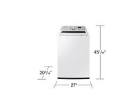 4.6 cu. ft. Large Capacity Smart Top Load Washer with ActiveWave™ Agitator and Active WaterJet in White | Samsung US