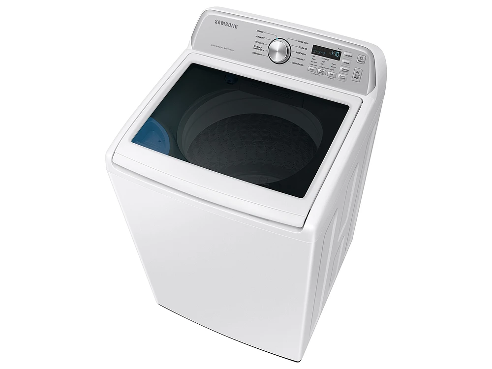 4.6 cu. ft. Large Capacity Smart Top Load Washer with ActiveWave™ Agitator and Active WaterJet in White | Samsung US