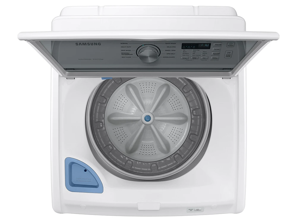 4.6 cu. ft. Large Capacity Smart Top Load Washer with ActiveWave™ Agitator and Active WaterJet in White | Samsung US