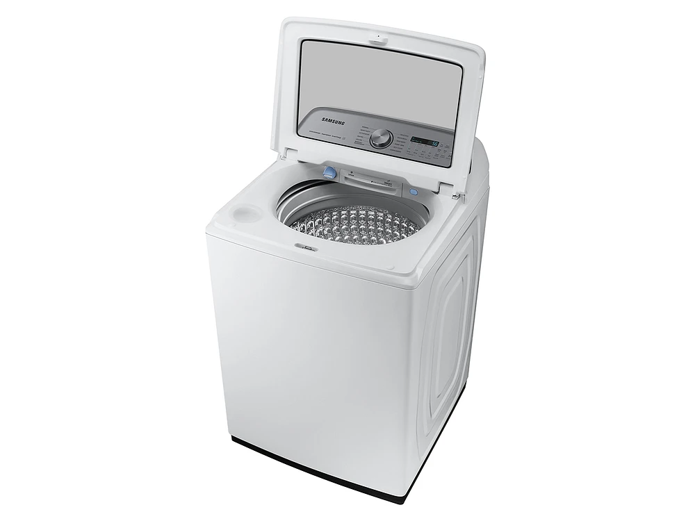 5.4 cu. ft. Extra-Large Capacity Smart Top Load Washer with ActiveWave™ Agitator and Super Speed Wash in White | Samsung Business US