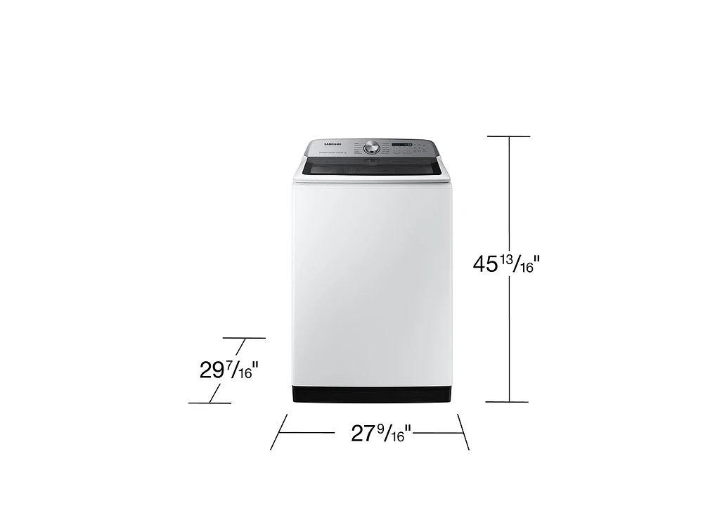 5.5 cu. ft. Extra-Large Capacity Smart Top Load Washer with Super Speed Wash in White | Samsung Business US