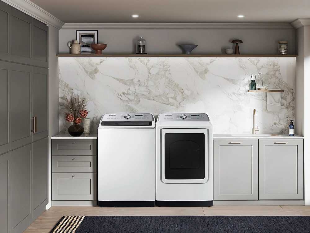 5.5 cu. ft. Extra-Large Capacity Smart Top Load Washer with Super Speed Wash in White | Samsung Business US