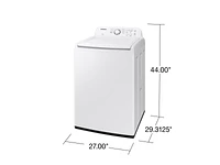 WA41A3000AW/A4 | 4.1 cu. ft. Capacity Top Load Washer with Soft-Close Lid and 8 Washing Cycles in White | Samsung Business US