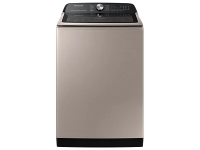 WA51A5505AC/US | 5.1 cu. ft. Smart Top Load Washer with ActiveWave™ Agitator and Super Speed Wash in Champagne | Samsung Business US