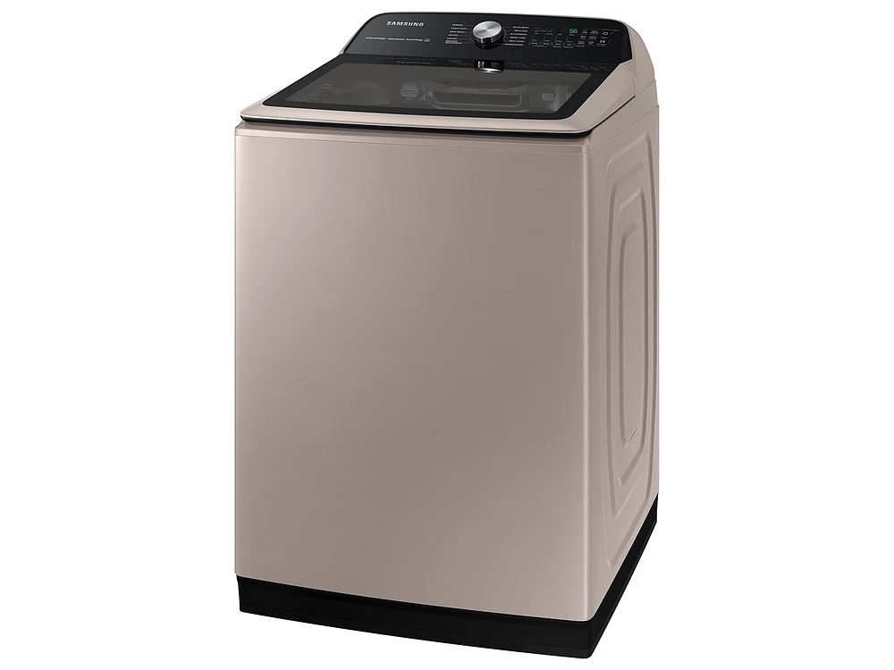 WA51A5505AC/US | 5.1 cu. ft. Smart Top Load Washer with ActiveWave™ Agitator and Super Speed Wash in Champagne | Samsung Business US