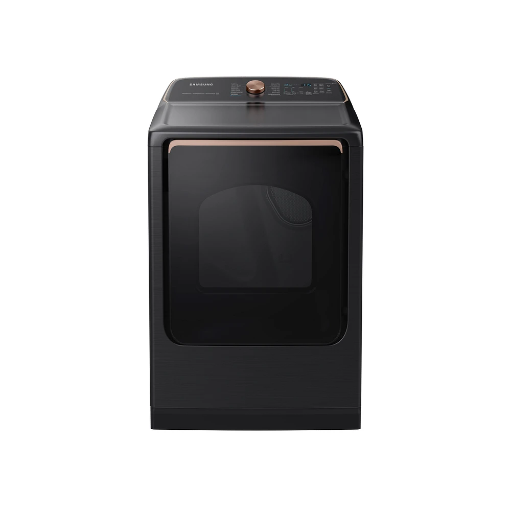 DVE55A7700V/A3 | 7.4 cu. ft. Smart Electric Dryer with Steam Sanitize+ in Brushed Black | Samsung Business US