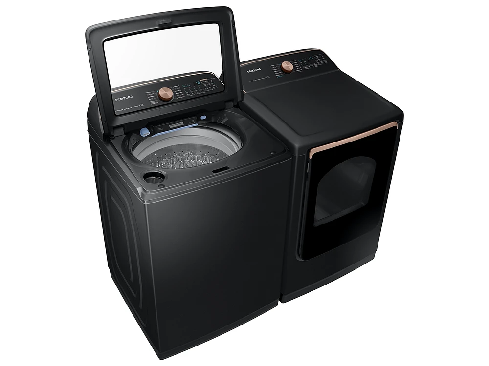 DVE55A7700V/A3 | 7.4 cu. ft. Smart Electric Dryer with Steam Sanitize+ in Brushed Black | Samsung Business US