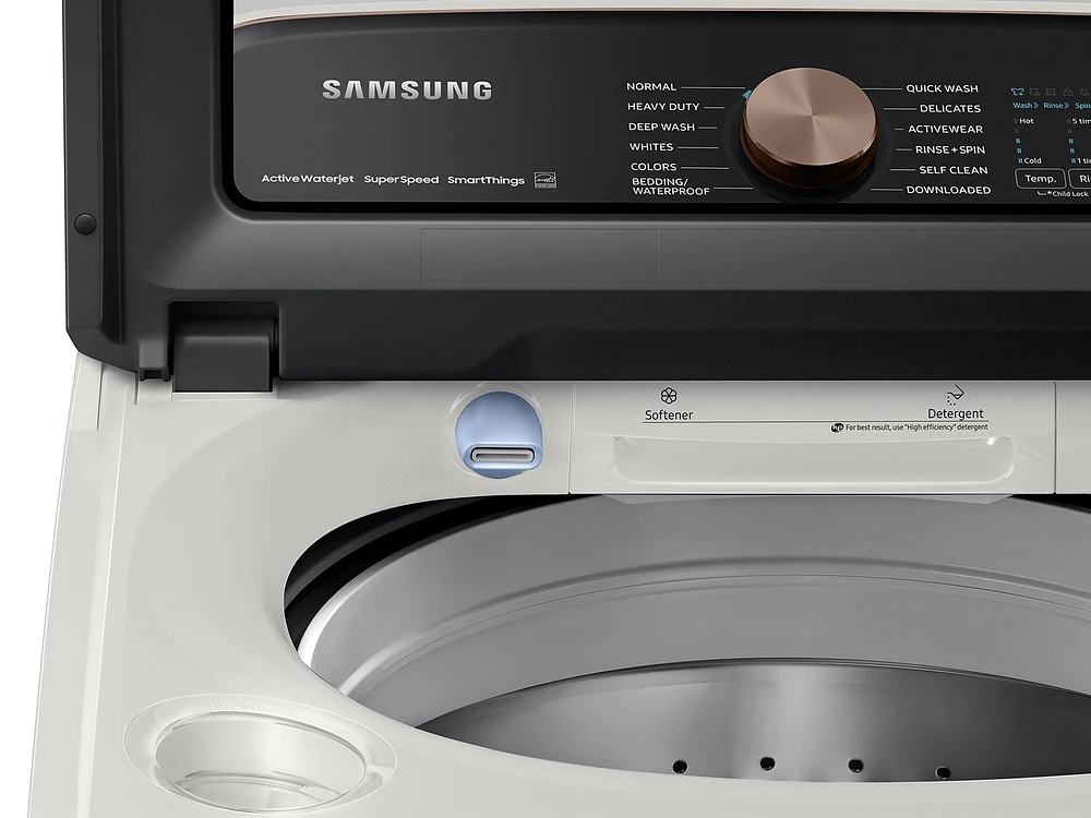 5.5 cu. ft. Extra-Large Capacity Smart Top Load Washer with Super Speed Wash in Ivory Washers - WA55A7300AE/US | Samsung US