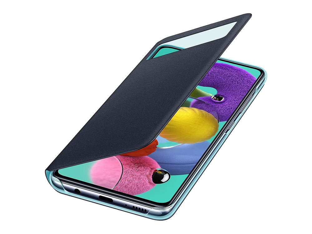 EF-EA516PBEGUS | Galaxy A51 5G S-View Wallet Cover, Black | Samsung Business US