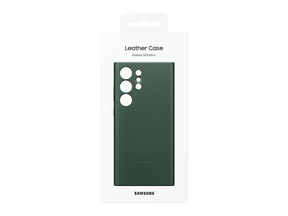 EF-VS918LGEGUS | Galaxy S23 Ultra Leather Case, Green | Samsung Business US