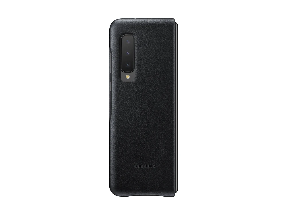 Galaxy Fold Leather Cover, Black Mobile Accessories - EF-VF900LBELUS | Samsung US