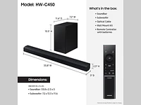 B-series 2.1ch. DTS Virtual:X Soundbar / HW-C450