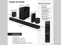 Q-series 9.1.2 ch. Wireless Dolby ATMOS Soundbar + Rear Speakers w/ Q-Symphony / HW-Q910D