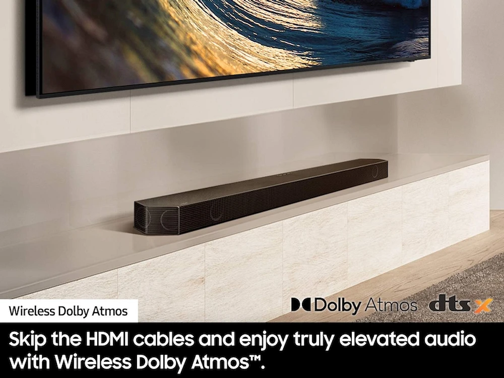 Q-series 11.1.4 ch. Wireless Dolby ATMOS Soundbar + Rear Speakers w/ Q-Symphony / HW-Q990D