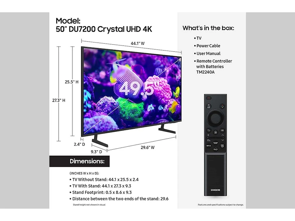 50" Class Crystal UHD DU7200