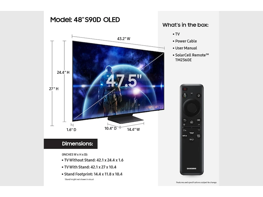 48” Class OLED Gaming TV S90D