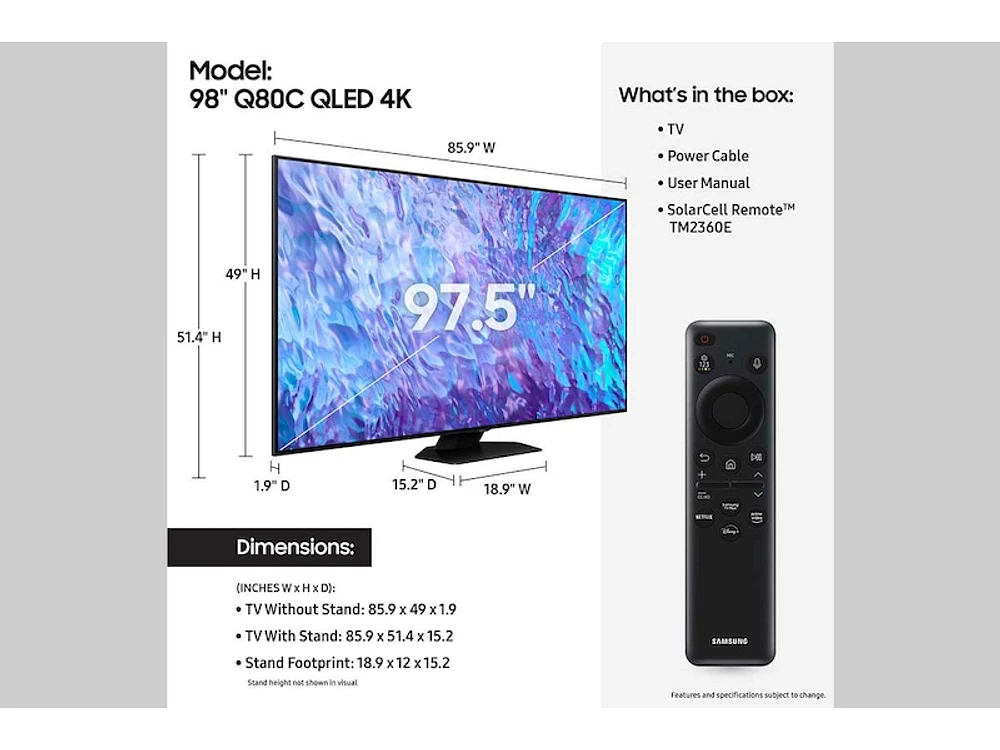 98" Class QLED 4K Q80C