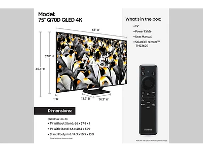 75" Class QLED 4K Q70D