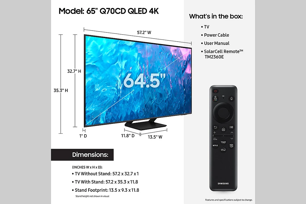 Inch Class Q70CD QLED 4K Smart TV (2023) | Samsung US