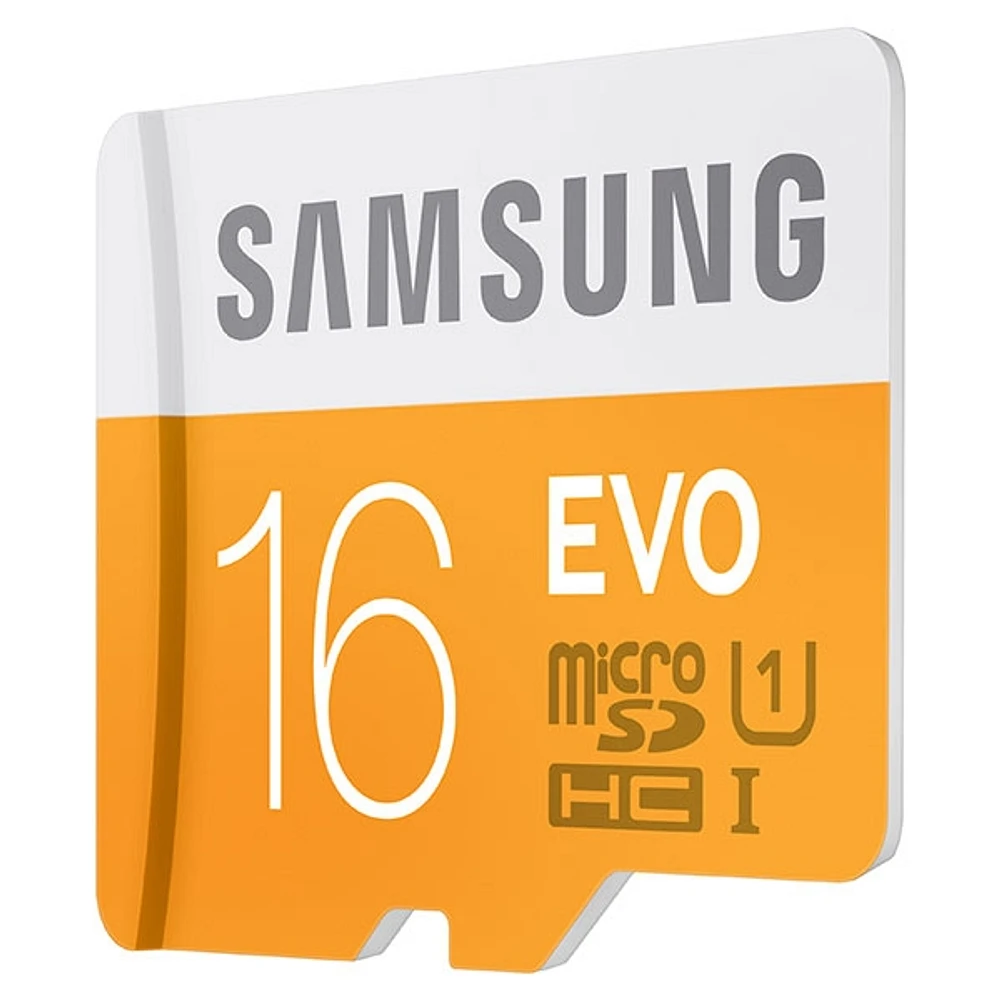 MicroSDHC 16GB EVO Memory Card with Adapter Memory & Storage - MB-MP16DA/AM | Samsung US