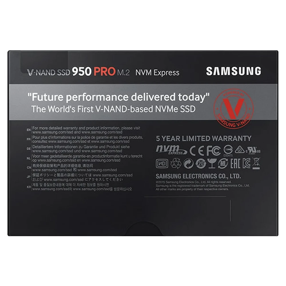 SSD 950 PRO NVMe 256GB Memory & Storage - MZ-V5P256BW | Samsung US