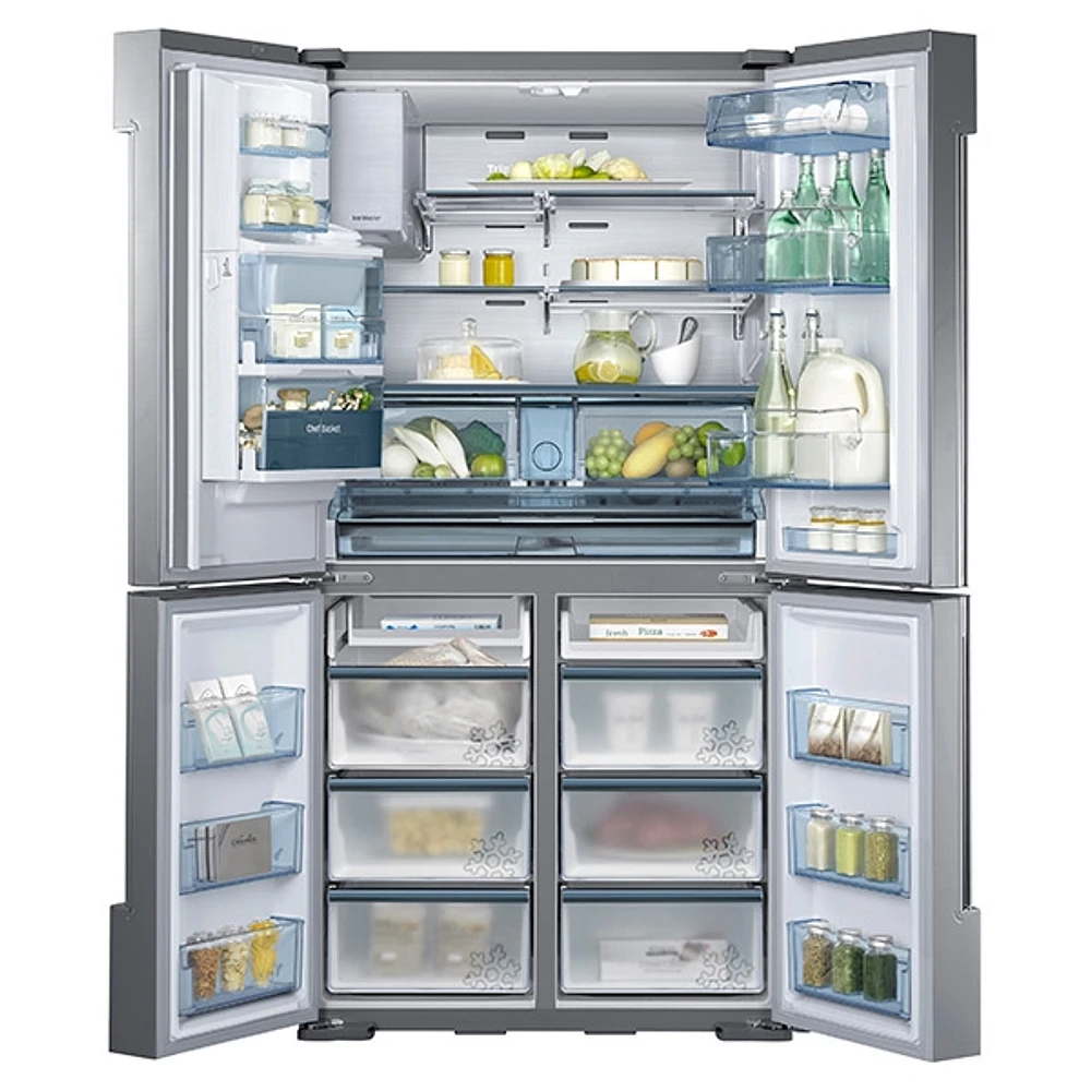 Samsung Chef Collection Large Refrigerator: 34 cu. ft. 4-Door Flex™ RF34H9960S4 | Samsung US