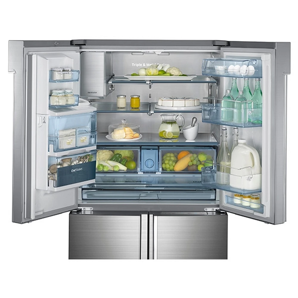 Samsung Chef Collection Large Refrigerator: 34 cu. ft. 4-Door Flex™ RF34H9960S4 | Samsung US