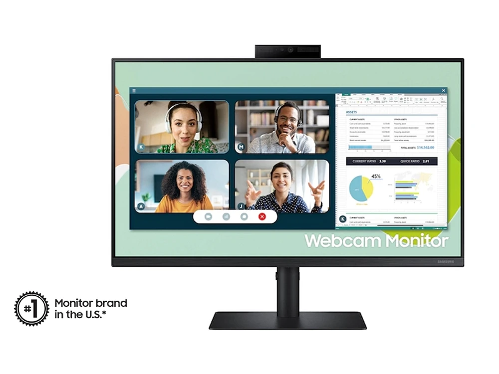 24” Webcam Monitor S4 Monitors - LS24A400VENXZA | Samsung US